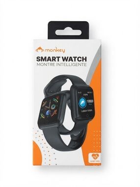 Monkey Smart Watch Fitness Tracker Heart Rate Blood Pressure Black BNIB